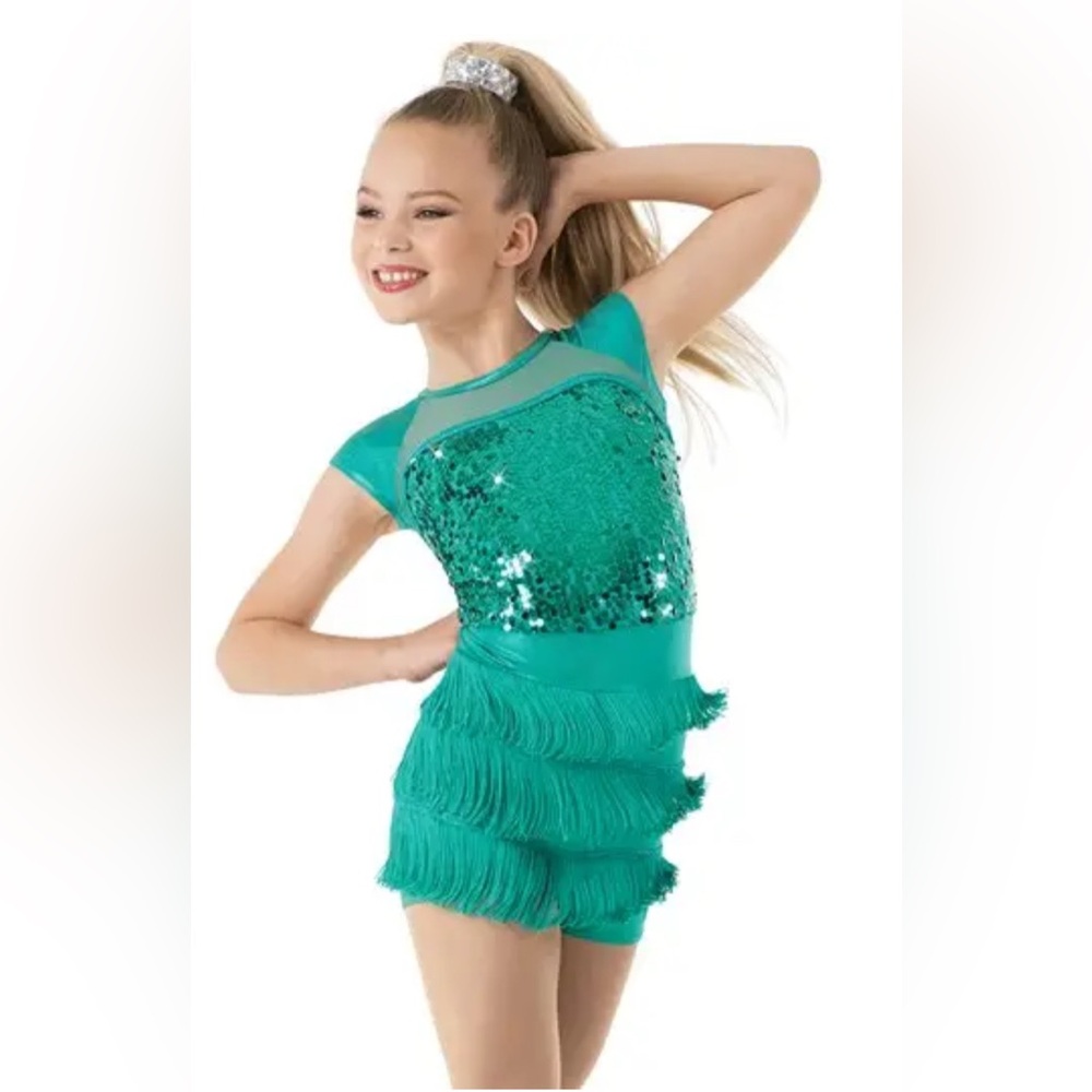 Weissman Showtime A Different Beat 10178 Tap Jazz Dance Costume in Emerald Green